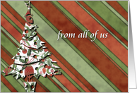 From All of Us Merry Christmas Green Business card