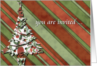 you are invited green christmas invitation card