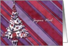 Joyeux Noel French merry Christmas purple card