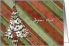 Joyeux Noel French merry Christmas green card