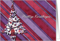 prettige kerstdagen dutch merry Christmas purple card
