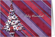 feliz navidad spanish merry Christmas purple card