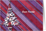 buon natale italian merry Christmas purple card