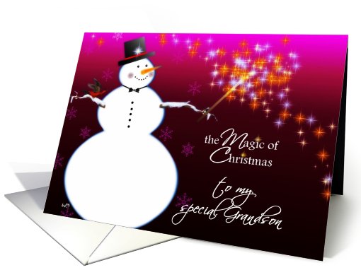to my special grandson the magic of christmas card (491538)