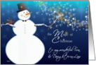 to my son and daughter-in-law magical merry christmas snowman stars card
