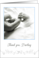 thank you darling wife for our baby boy, newborn baby card