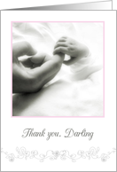 thank you darling wife for our baby girl & congratulations card