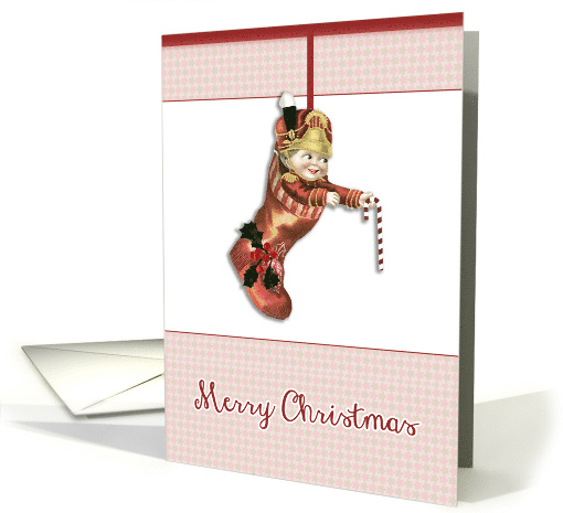 Merry Christmas Stocking Filled with Blessings card (498056)