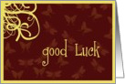 good luck butterfly and swirls card