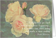 Don’t look back, Look ahead, Roses, Recovery Encouragement card