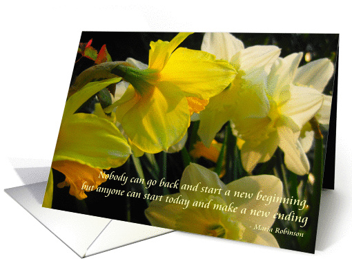 don't look back, look ahead, daffodil card (498492)