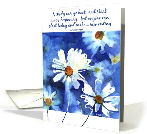 don't look back, look ahead, daisy card (498505)