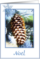 noel firtree cone snowflake card