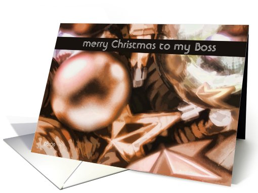 to my boss merry christmas ornaments moccha card (504799)