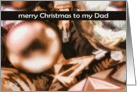 to my father merry christmas ornaments moccha card
