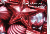 merry Christmas to my father ornaments red card