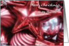 merry Christmas to my husband ornaments red card