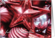 frohe Weihnachten german merry christmas ornaments red card
