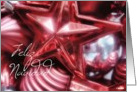 feliz navidad spanish merry christmas ornaments red card