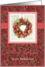 merry christmas to my parents wreath ornaments red card