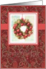 prettige kerstdagen Dutch merry christmas wreath ornaments red card