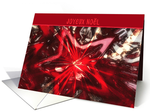 Joyeux Noel, French Merry Christmas, Bright Red card (523878)