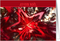 Joyeux Noel, French Merry Christmas, Bright Red card
