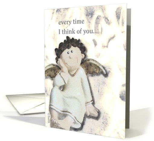 every time i think of you i'm in heaven card (543619)