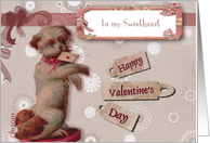happy valentine’s day to my sweetheart cute dog card
