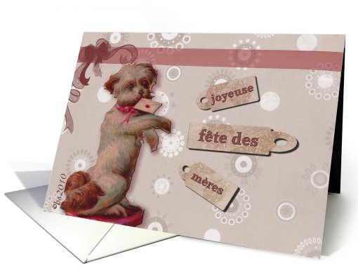 joyeuse fte des mres french mother's day cute dog card (551599)