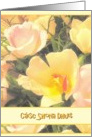 Cisc Shona Dhuit irish happy easter yellow tulips pink roses card
