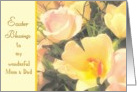 to my wonderful mom & dad easter blessings yellow tulips pink roses card