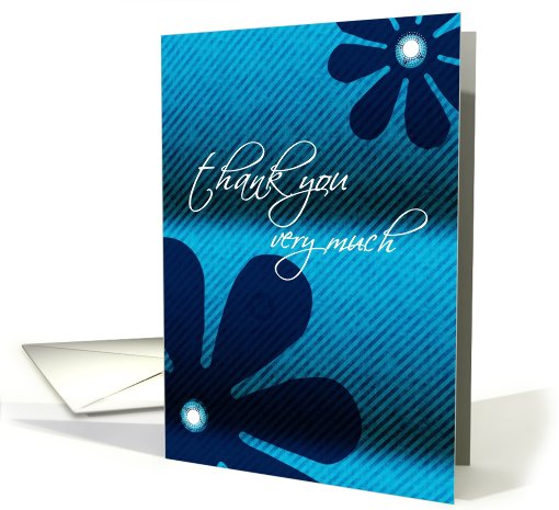 thank you blue employee appreciation card (570341)