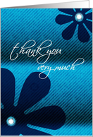 thank you blue employee appreciation card