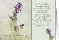 Son and Daughter-in-Law, Easter Blessings, Religious card