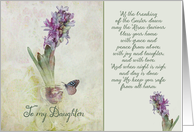 To my Daughter, Easter blessings, hyacinth card