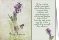 To my grandma, Easter blessings hyacinth card