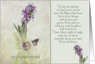 To my secret pal, Easter blessings, hyacinth card