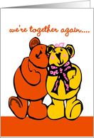 we’re together again teddybear couple card