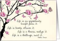 life is an opportunity, encouragement, mother teresa card