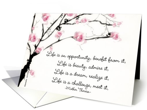 life is an opportunity mother theresa card (583205)