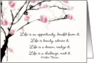 life is an opportunity mother theresa card