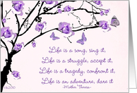 life is a song mother theresa card