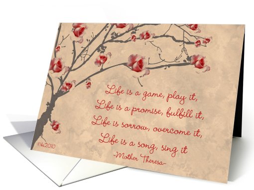 life is a game mother theresa card (583243)