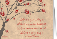 life is a game mother theresa card