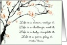 life is a dream mother theresa card