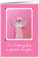 please be my bridesmaid angel card