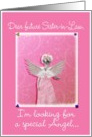 future sister-in-law please be my bridesmaid angel card