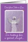 future sister-in-law please be my bridesmaid angel card