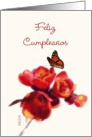 feliz cumpleaos spanish happy birthday card spring flower butterfly card